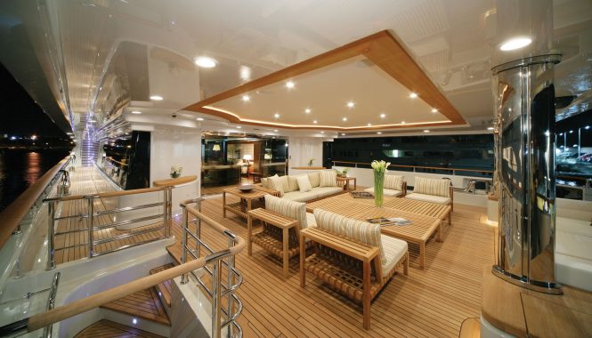 aft deck relaxation and sitting area