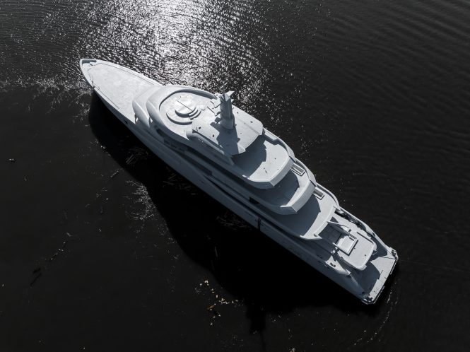 80m Amels yacht leaving shipyard for the first time