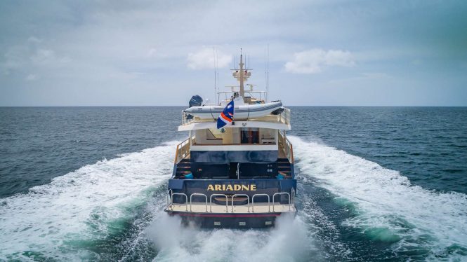 Breaux Baycraft motor yacht ARIADNE - Stern view