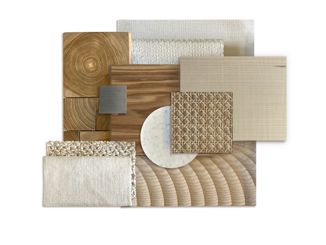 Guest Cabins Material Board