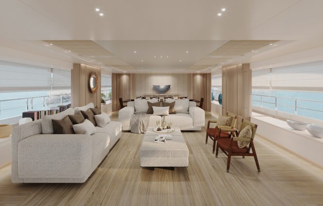 Luxury yacht BENETTI CLASS 44M - Main Salon