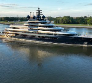 Spectacular 145m Lurssen mega yacht LUMINANCE on final sea trials before delivery