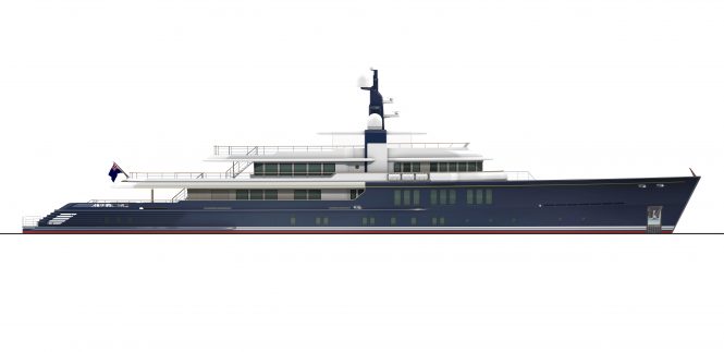 Rendering Mega yacht Project Thunderball (CRN145)