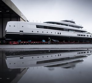 82m mega yacht Project CALI launched by German shipyard Lurssen