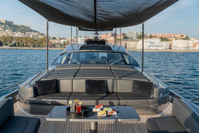 Foredeck on board luxury yacht SOPHIA