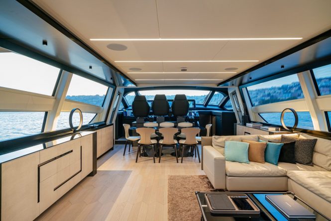 Light filled main salon