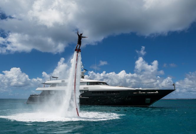 Flyboard with superyacht MARIU