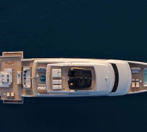 44m luxury yacht LA LA LAND shows off her interiors before the Mediterranean charter season