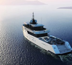 35m luxury yacht PROJECT FOX fitted with a sustainable Tesumo deck
