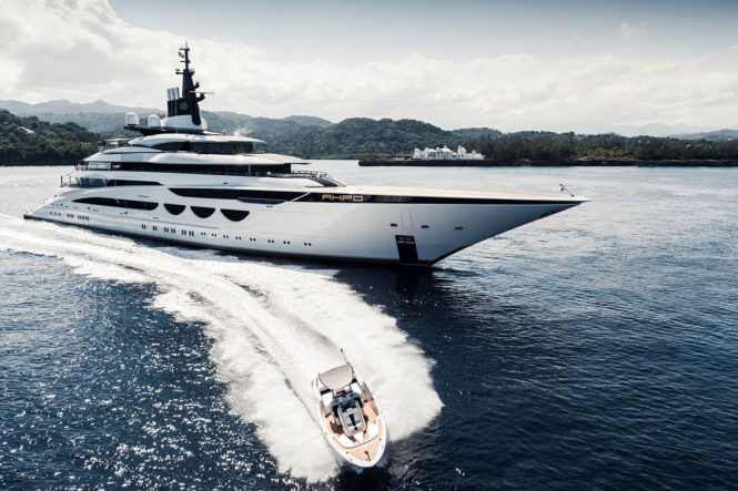Luxury mega yacht AHPO