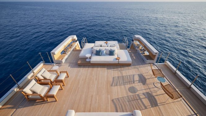 On deck superyacht LA LA LAND