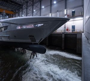 50-metre 'Smart Custom' motor yacht Cinderella Noel IV hits water at Heesen Yachts