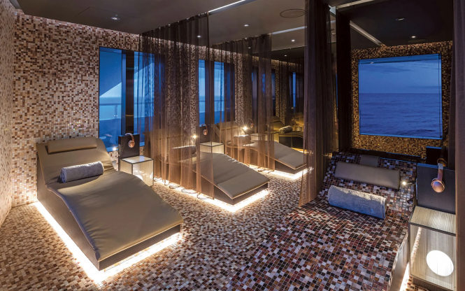 Scenic Eclipse yacht onboard spa for charter guests