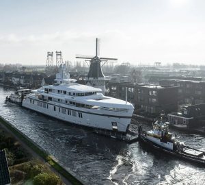 Superyacht CAPRI on route to Rotterdam