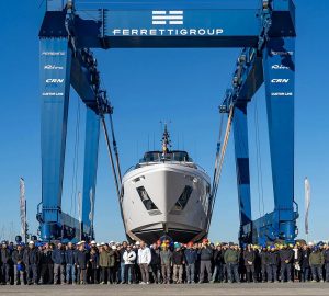Custom Line launches 42m superyacht NIMIR from their facility in Ancona, Italy