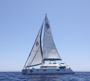 Charter 20m luxury sailing catamaran LIR with no deliver fees in the Western Mediterranean
