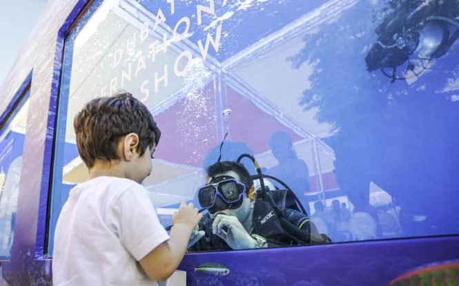 Young visitors get up close