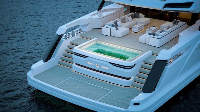 Luxury yacht ASTERA rendering