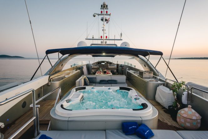 Sun deck on board Motor yacht ONE BLUE