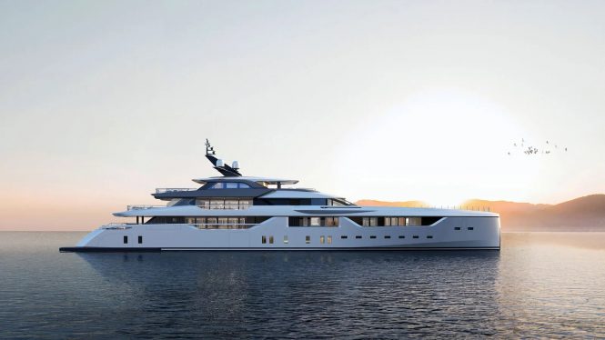 Super yacht MALIA (renderred image) - Image from Golden Yachts