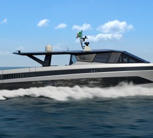 Contemporary motor yacht MOONRAKER ready for charter for six guests in the Mediterranean