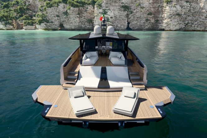 Beach club with built in sun beds