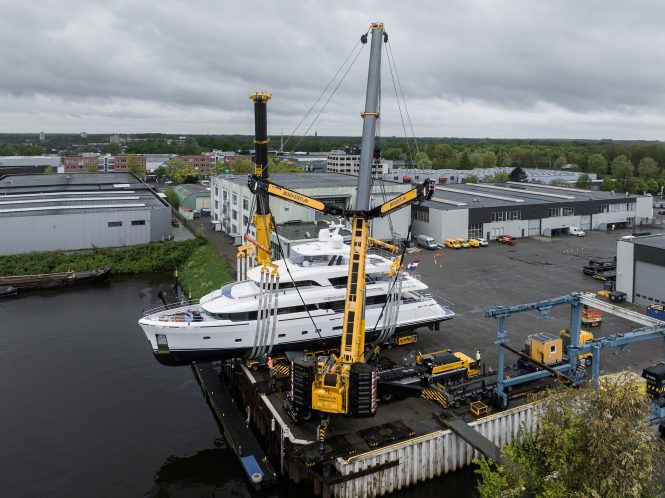 Luxury yacht MOONSHINE Christening and launch