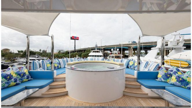 Luxury yacht SONICIAN deck jacuzzi