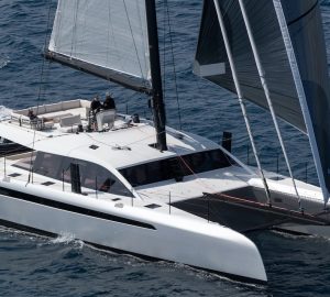 Luxury 22m performance catamaran WONDERFUL available for charter in the Mediterranean and Caribbean