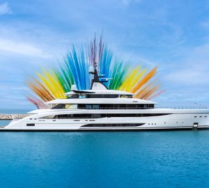 Ferretti Group's CRN shipyard launch 67m motor yacht AMOR A VIDA in Italy