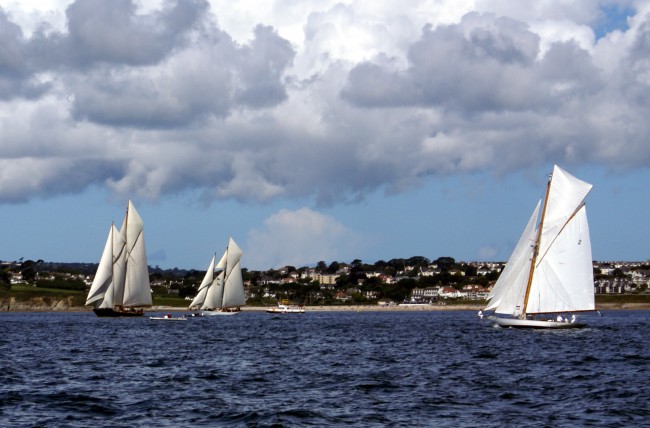 Classic Yachts Racing in Falmouth Bay