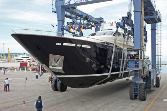First Ferretti Custom Line 124’ Superyacht Launched in Ancona Italy