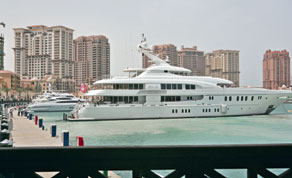 Lurssen Superyacht Linda Lou Graces Pearl Marina in Qatar