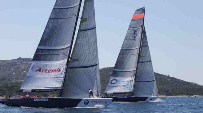 Team Mascalzone Latino triumph in America’s Cup boats in the Louis Vuitton La Maddalena Flight Five