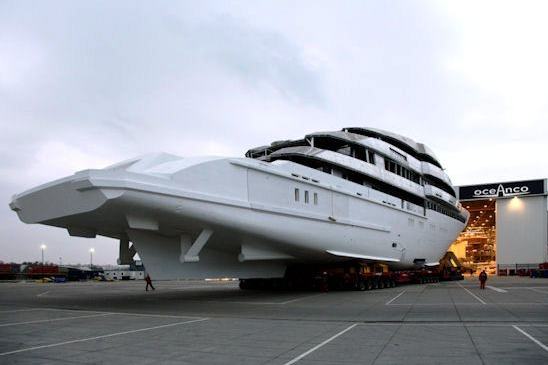 The Oceanco Motor Yacht Y706 due for her launch in 2010
