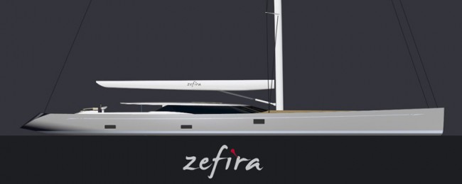 The x50 49.7 metre Fitzroy Yachts Zefira Superyacht is close to launch in 2010