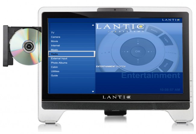 Lantic Entertainment Systems all-in-one TFY HDMI Screens at Monaco Yacht Show 2010