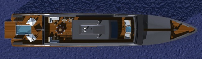 SNAKE ONE Superyacht Design from Above