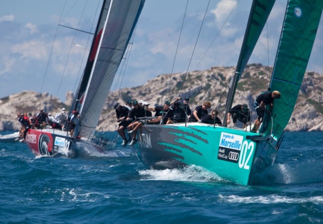 Audi MedCup Day 1: Quantum Racing wins first TP52 race.