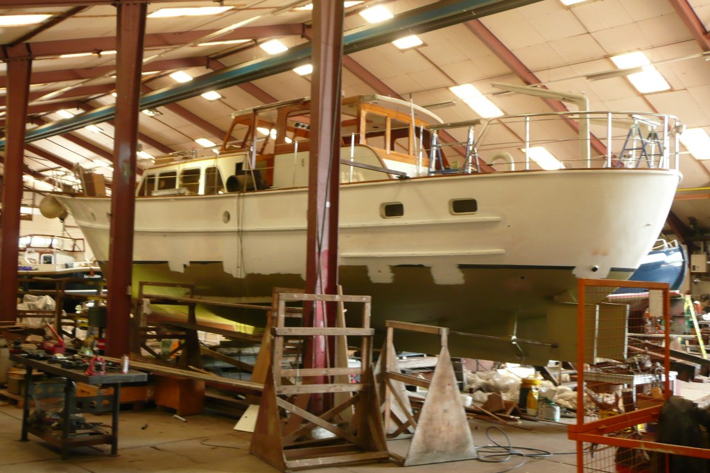 1962 Feadship Yacht Sirene under refit at Van Dam Nordia