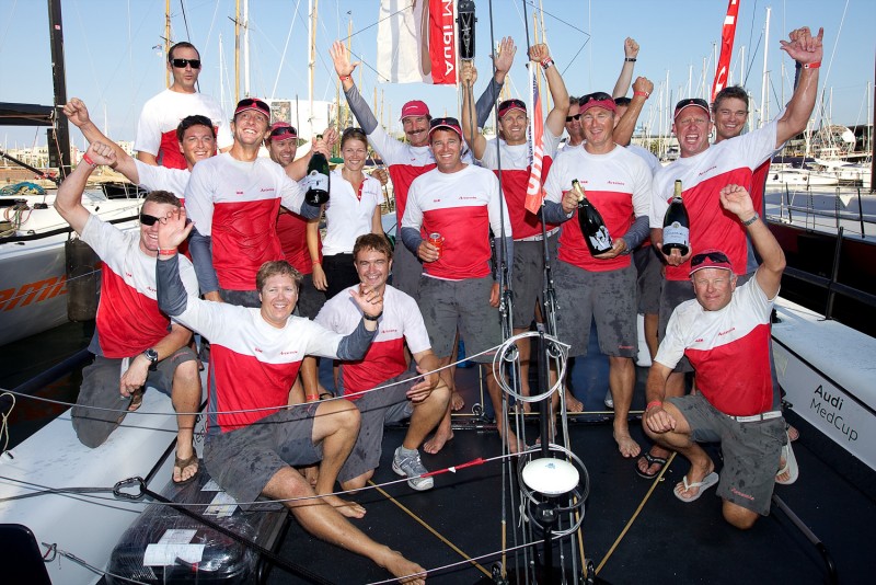 Artemis celebrating, Camper Regatta – Conde de Godó Trophy – Barcelona Photo Credit Ian Roman - Audi MedCup