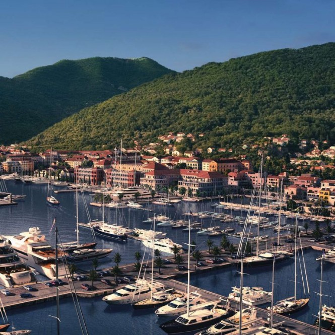 COMPUTER GENERATED IMAGE OF PORTO MONTENEGRO AT COMPLETION