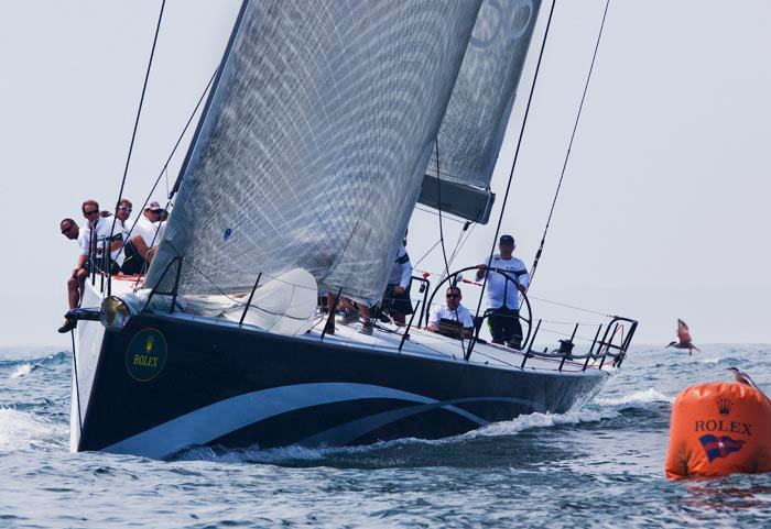 Sailing yacht Numbers, skippered by Dan Meyers, won IRC 1 with three first-place finishes and three second-place finishes. Photo Credit Rolex - Daniel Forster