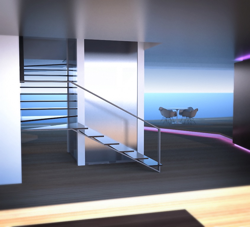 Motoryacht RA foyer - Image courtesy of Adam Voorhees Design