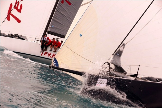 All lined up - close racing on Day one - Photo by Andrea Francolini All lined up - close racing on Day one - Photo by Andrea Francolini