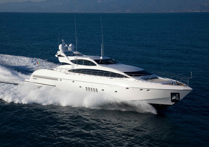 Super Yacht Mangusta 105′ at the Monaco Yacht Show 2010