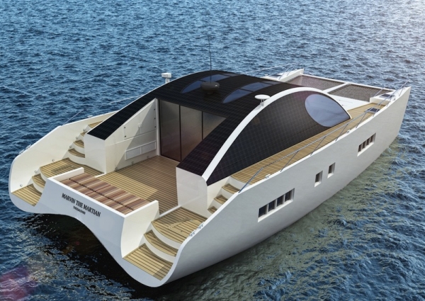 Marvin catamaran - aft view Marvin catamaran - aft view