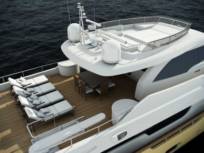 Navetta 26 Crescendo Motor Yacht Exterior detail - Image courtesy of Ferretti