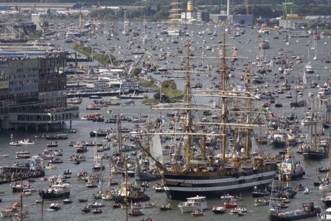 SAIL Amsterdam attracts Tall ships from around the world.