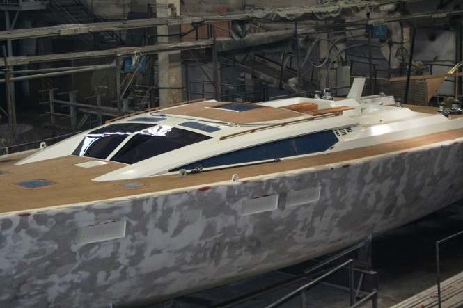 Sailing yacht Futuna70 Hull in Construction Sailing yacht Futuna70 Hull in Construction - Credit Normandy Yachts